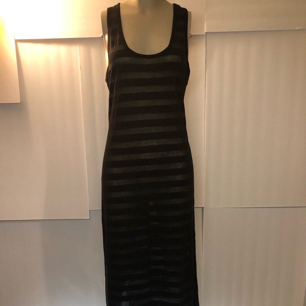 Miken swim swimsuit cover with sheer strips sz M